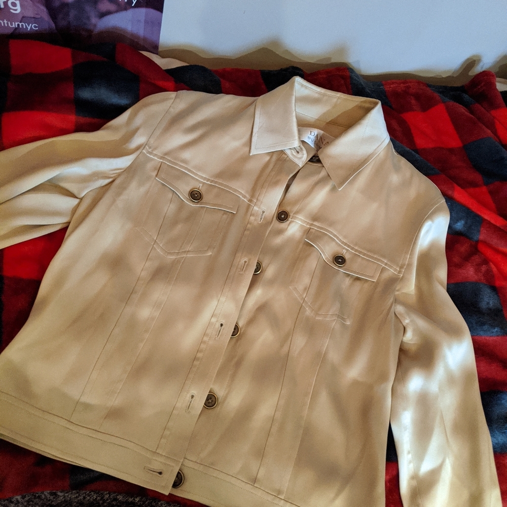 Women's Gold Silk Jacket